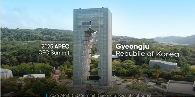 APEC 최고지도자(CEO) 서밋을 앞두고, 이 회의에 참여하는 관계자들을 위한 숙소로 포항 영일만에 대형크루즈를 띄어 바다위 호텔을 숙소로 쓰는 방안이 구체화되고 있다. 대한상공회의소 APEC CEO 서밋 홍보영상 갈무리.