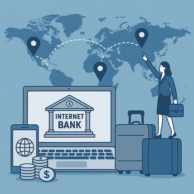 챗GPT가 제작한 인터넷은행의 해외진출 관련 이미지 <챗GPT>
