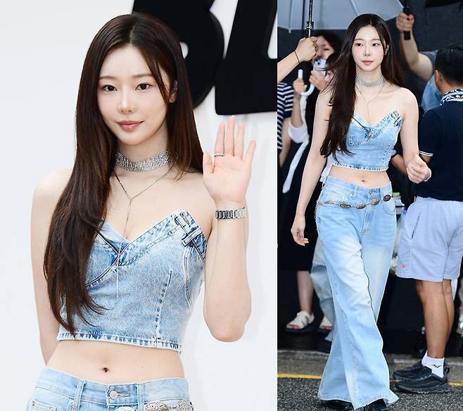 모델 이시안이 등장하자, 거리 전체가 순간 정적에 잠겼다. 사진=김영구 기자