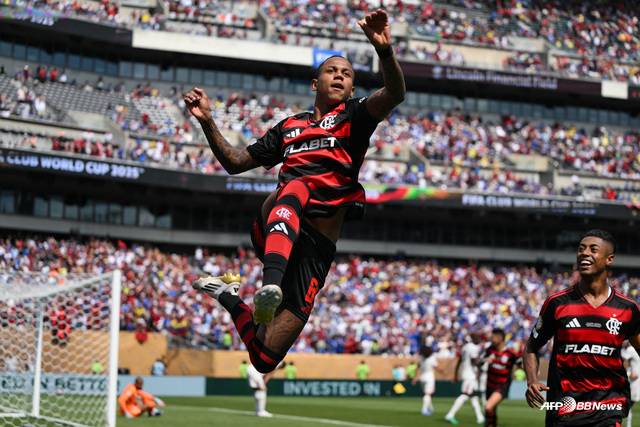 플라멩구 공격수 왈라스 얀의 골 세리머니. /AFPBBNews=뉴스1