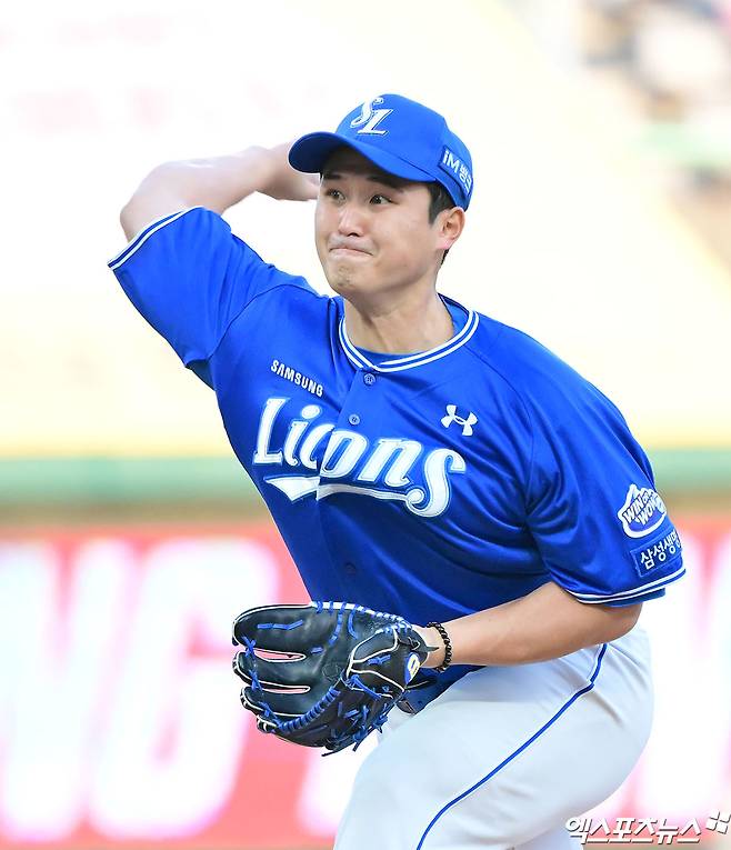 삼성 라이온즈 선발투수 최원태가 올해 정규시즌 경기에 등판해 투구하고 있다. 엑스포츠뉴스 DB