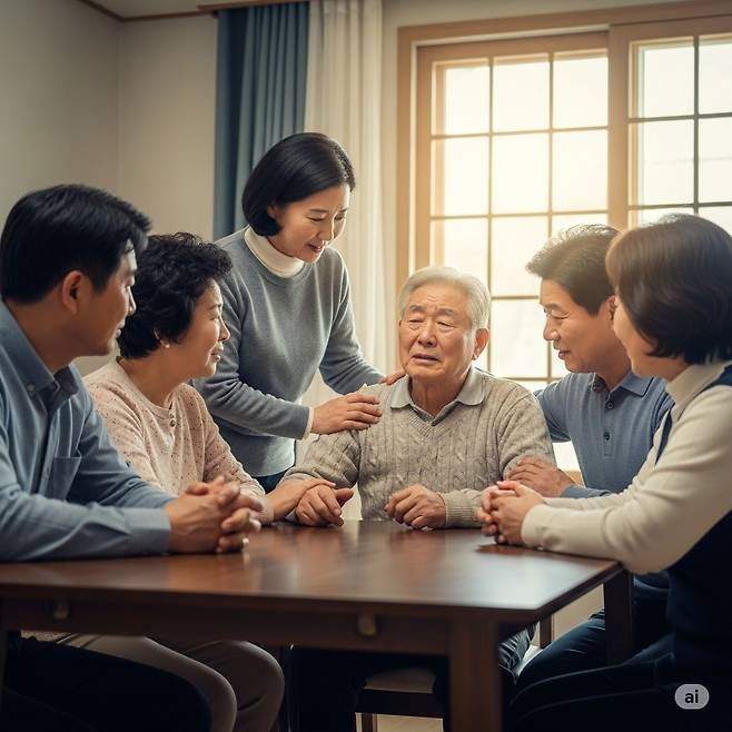 치매 환자와 가족 [자료 이미지]