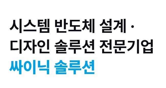 ⓒ싸이닉솔루션 홈페이지 갈무리