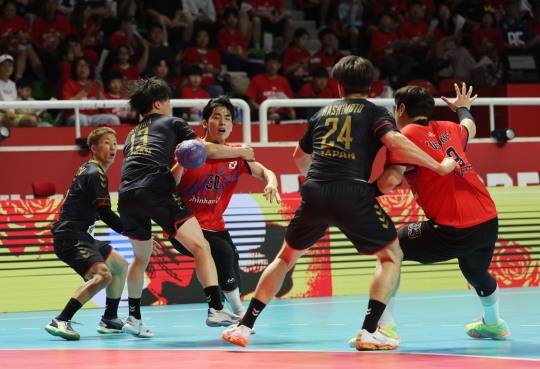 3년만에 청주서 '2025 한일 핸드볼 슈퍼매치'. 사진[연합뉴스]