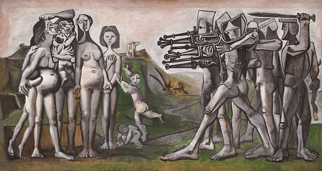 파블로 피카소, 한국에서의 학살. 1951년 [그림 | 위키백과]