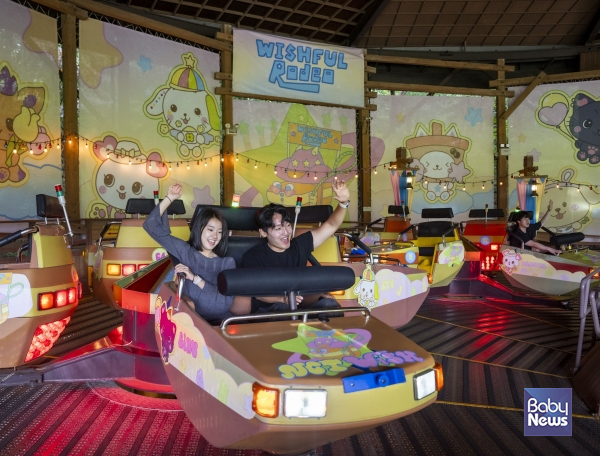 NCT WISH 테마로 꾸며진 에버랜드 어트랙션 챔피온쉽 로데오. ⓒ애버랜드