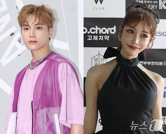 더보이즈 주학년(왼쪽), 전 일본 AV 배우 아스카 키라라. ⓒ News1