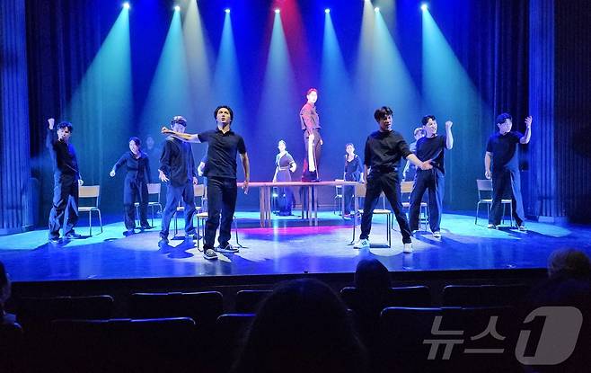 대구국제뮤지컬페스티벌(DIMF·딤프)과 대구문화예술회관, 대구시립극단이 23일 오후 대구문화예술회관 비슬홀에서 제19회 딤프 공식초청작 '설공찬' 제작 발표회를 열고 쇼케이스를 공개하고 있다. 2025.6.23/뉴스1 ⓒ News1 남승렬 기자