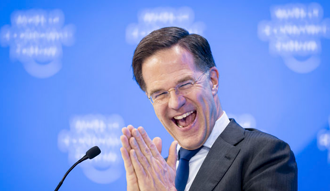 마르크 뤼터 나토(NATO·북대서양조약기구) 사무총장이 지난 23일 스위스 다보스에서 열린 제 55차 세계경제포럼에 참석해 있다. ⓒAP/뉴시스