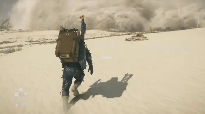 ▲ 멀리 보이던 모래폭풍이 점점 다가올 때의 긴장감이란