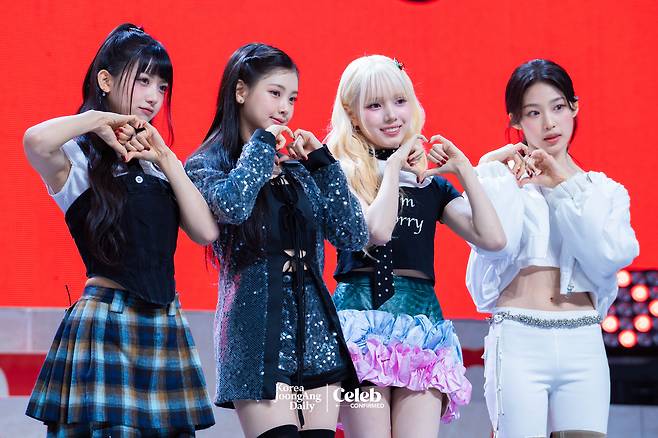 Girl group Baby DONT Cry poses for photos during a showcase for the release of its first single, “F Girl,” at Blue Square in central Seoul on June 23. [DANIELA GONZALEZ PEREZ]