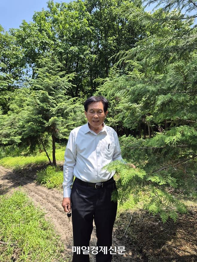 우세균 경기편백나무농원 회장. 이대현기자