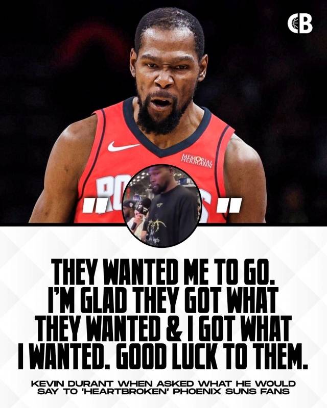 듀란트는 뉴욕에서 열린 파나틱스 페스트 마지막 날 인터뷰 도중 자신이 휴스턴으로 트레이드됐음을 확인했다. 사진=코트사이드 버즈 SNS