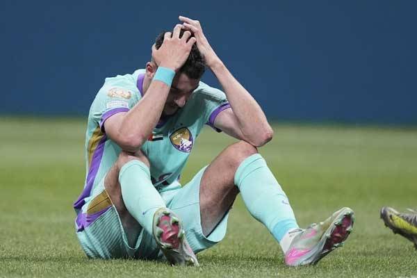 알 아인의 모로코 출신 윙어 나심 채들리는 아쉬움을 감추지 못했다. 사진= AP= 연합뉴스 제공