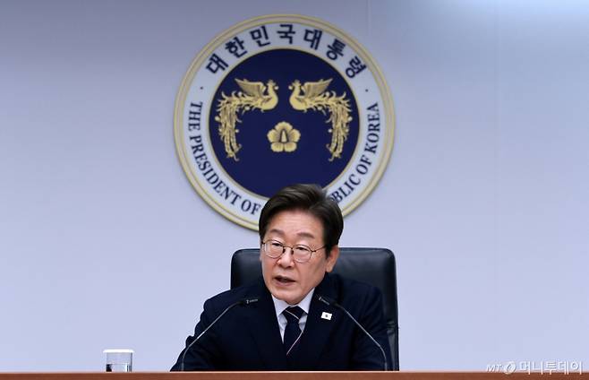 이재명 대통령이 23일 서울 용산구 대통령실 청사에서 열린 제1차 수석보좌관회의에서 발언하고 있다. 2025.06.23. /사진=뉴시스 /사진=고범준