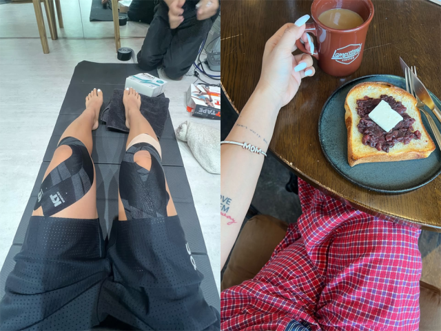 리에하타가 부상을 당했다./리에하타 인스타그램