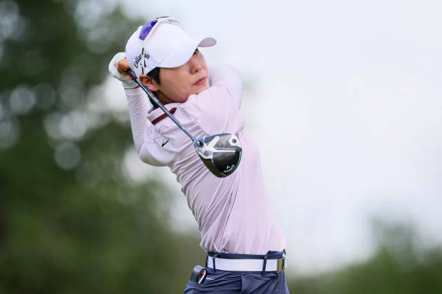 티샷을 하고 있는 이소미. 사진 제공=AFP연합뉴스