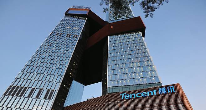 중국 남부 광둥성 선전시에 위치한 텐센트 본사 ⓒImaginechina 연합