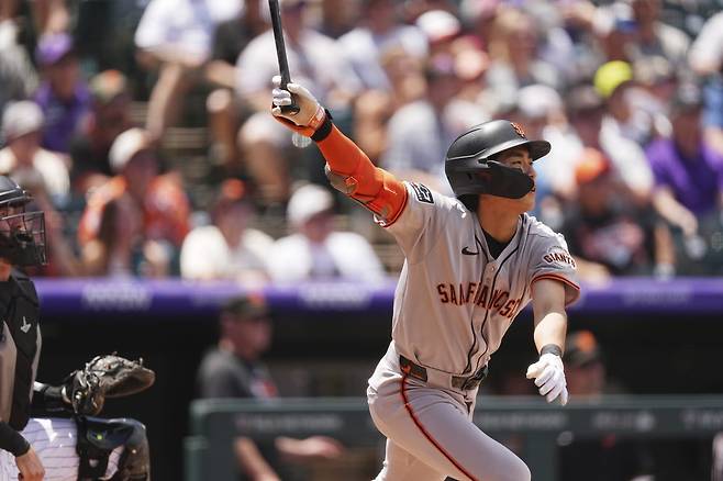 샌프란시스코 이정후는 23일(한국시간) 보스턴전에서 4타수 무안타로 침묵했다. 빅리그 이후 첫 4경기 연속 안타를 기록하지 못하고 있다.｜AP뉴시스