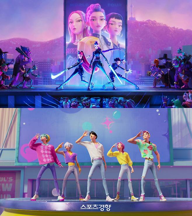 넷플릭스 글로벌 1위 흥행가도를 달리고 있는 ‘케이팝 데몬헌터스’. 넥플릭스 제공