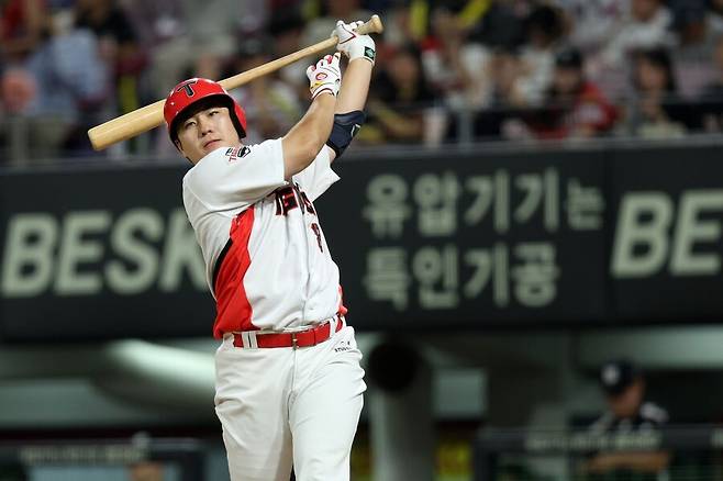 ▲ 역대급 볼넷 비율과 순출루율을 보여주며 KIA 타선의 출루율을 책임지고 있는 이창진 ⓒKIA타이거즈