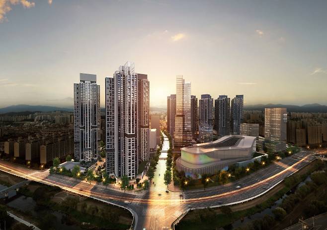 올 뉴 챔피언스시티 이미지. 분양홍보용CG가 아닌 참고용으로 향후 변경 예정임./챔피언스시티에이엠씨 제공