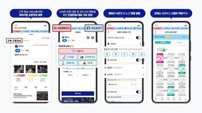 한국도로공사가 고속도로 이용 고객에게 신속하고 편리한 교통정보를 제공하기 위해 ‘고속도로 교통정보’ 앱을 개선했다고 24일 밝혔다.ⓒ한국도로공사