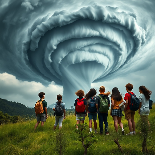 톡톡 과학 - 태풍은 어떻게 생기는 걸까 (AI로 이미지 생성)