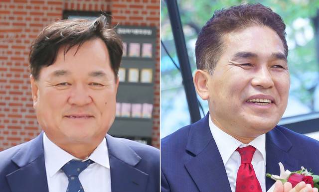 ▲ 남성국 와이티에스 대표, 지승하 신흥폴리테크 대표이사