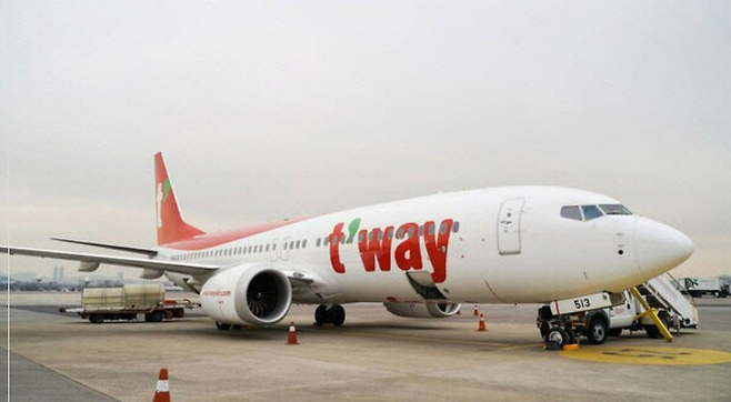 티웨이항공 B737-8 항공기. 티웨이항공 제공&nbsp;