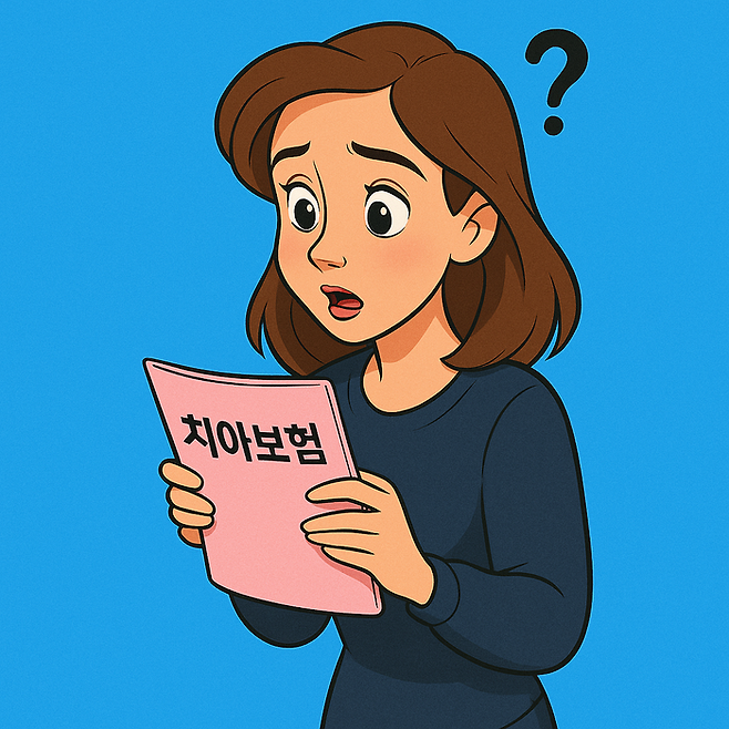 치아보험으로 혼란스러워하는 소비자를 그린 AI 이미지 [챗GPT]