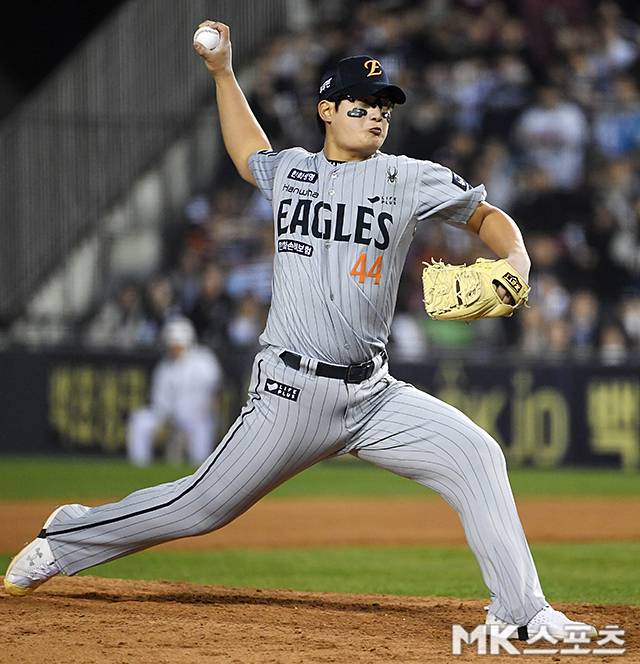 리그 정상급 마무리 투수로 발돋움한 김서현. 사진=천정환 기자