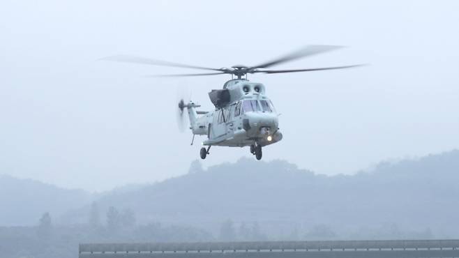 소해헬기(Mine Countermeasures Helicopter·MCH) 비행사진./사진=KAI(한국항공우주산업) 제공