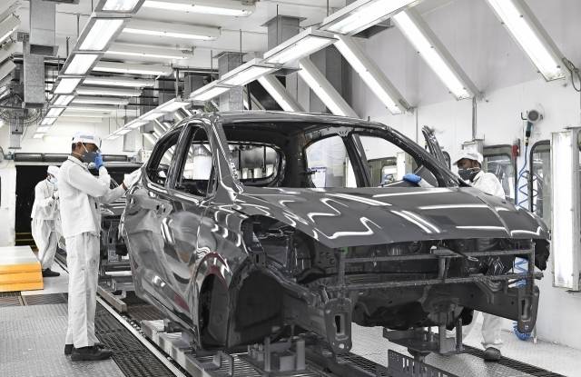 인도 첸나이 현대자동차 공장에서 차량이 생산되고 있다. [현대차 제공]