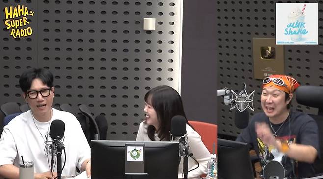 왼쪽부터 지석진, 지예은, 하하 (사진=KBS 쿨FM ‘하하의 슈퍼라디오’ 캡처)
