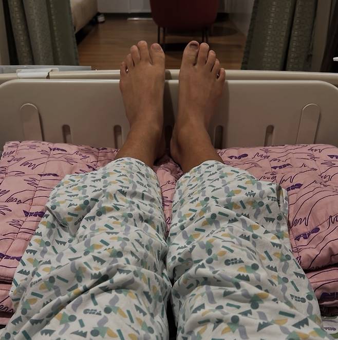 진태현이 수술 후 올린 게시물. 인스타그램 캡처.