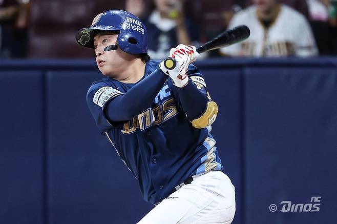 NC 권희동은 리드오프의 부담감을 내려두고 2번타순에서 맹타를 휘두르고 있다. 사진제공｜NC 다이노스