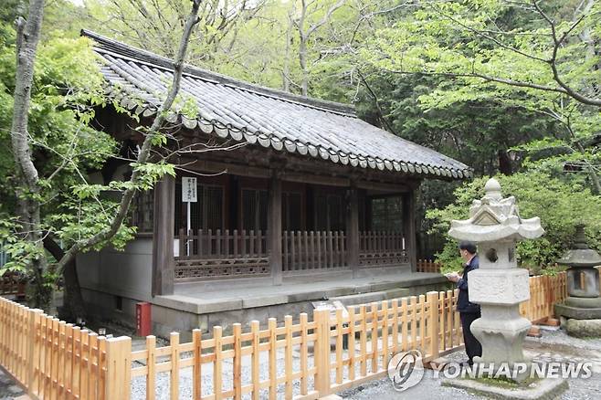 일본 고토쿠인에 있었던 관월당 건물  대한불교조계종이 2010년 공개한 사진. [연합뉴스 자료사진]