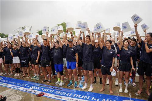 아이스버킷 챌린지 런에 참가자들 [승일희망재단 제공. 재판매 및 DB 금지]