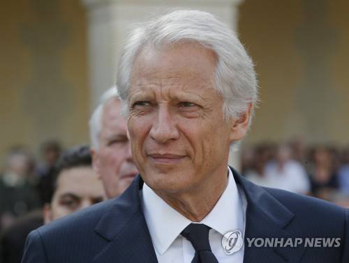 도미니크 드 빌팽 전 프랑스 총리 [EPA 연합뉴스 자료사진. 재판매 및 DB 금지]