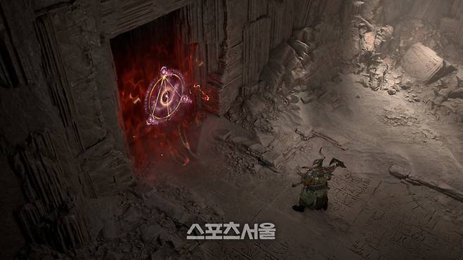 디아블로4 차기 시즌 ‘호라드림의 죄’ 신규 콘텐츠 ‘호라드림 금고실’ 던전 입구. 사진 | 블리자드 엔터테인먼트