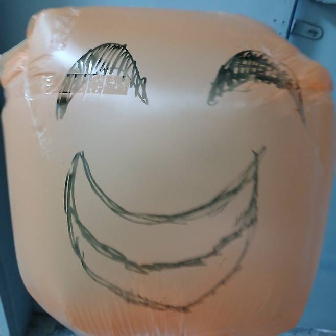 만들기) 돌아가는 비닐봉지 얼굴