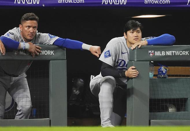 <yonhap photo-3939=""> 오타니가 선발 투수 복귀를 위해 도루를 자제하고 있다. 20홈런-20도루 달성은 이미 다른 선수에게 내줬다. (AP Photo/David Zalubowski)/2025-06-25 12:54:03/ <저작권자 ⓒ 1980-2025 ㈜연합뉴스. 무단 전재 재배포 금지, AI 학습 및 활용 금지></yonhap>