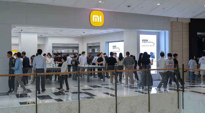 오는 28일 문을 여는 샤오미의 한국 첫 공식 매장 ‘샤오미 스토어’ [사진, 고재우 기자]