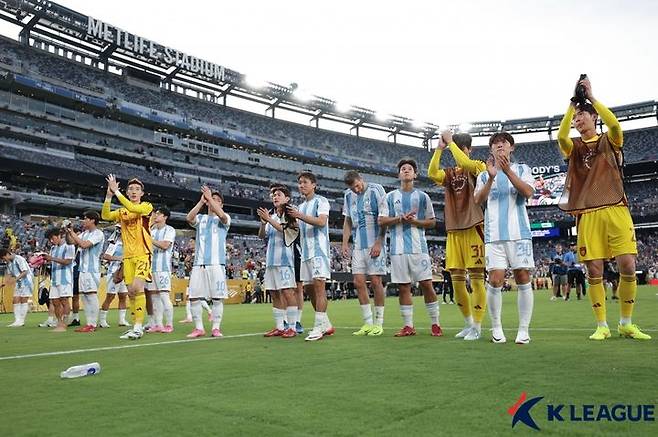 [서울=뉴시스] 2025 국제축구연맹(FIFA) 클럽월드컵에 참가한 프로축구 K리그1 울산 HD. (사진=한국프로축구연맹 제공) *재판매 및 DB 금지