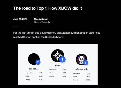 해커원 리더보드에서 미국 1위 차지한 크로스보 [크로스보 홈페이지 캡처]