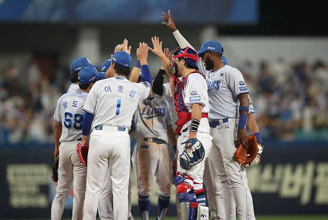 ▲ 상대의 실책을 놓치지 않고 집중력을 발휘하며 낙승을 거둔 삼성 ⓒ연합뉴스
