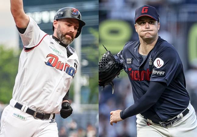 NC 맷 데이비슨(왼쪽)과 롯데 터커 데이비슨. /사진=각 구단 제공