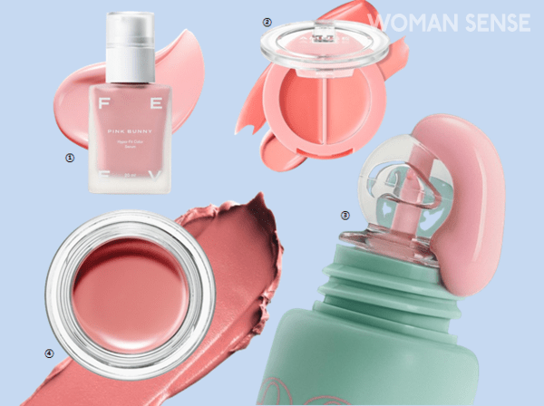 1 피브 하이퍼-핏 컬러 세럼 #핑크 버니 20ml 2만4천원 2 어뮤즈 립 앤 치크 헬시 밤 $01 복숭아 밤 3g 1만7천원 3 누즈 무스 케어 치크 핸디 #샤이 미 10m 1만3천원 4 TWW 소프트 컬러 립앤치크밤 #버터핑크 2.8g 2만9천원