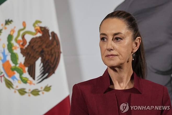 클라우디아 셰인바움 멕시코 대통령 [AP 연합뉴스 자료사진. 재판매 및 DB 금지]